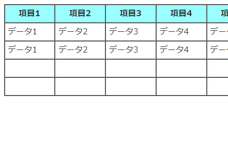 テーブル（表）の作成方法